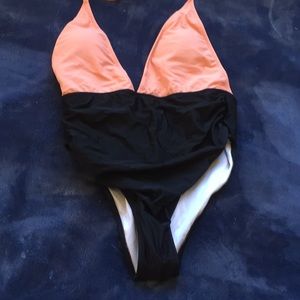 Pink and Black One Piece